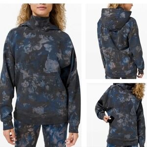 Lululemon LA Pullover Hoodie Watercolor Wash Lunar Rock/Black/Larkspur S…